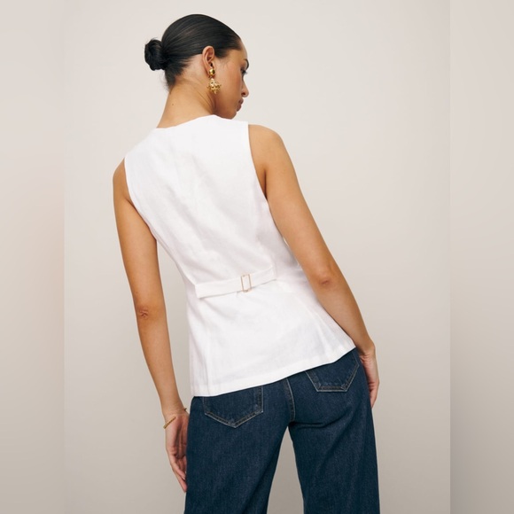 Reformation Aspen linen vest - size 2 - Picture 7 of 9